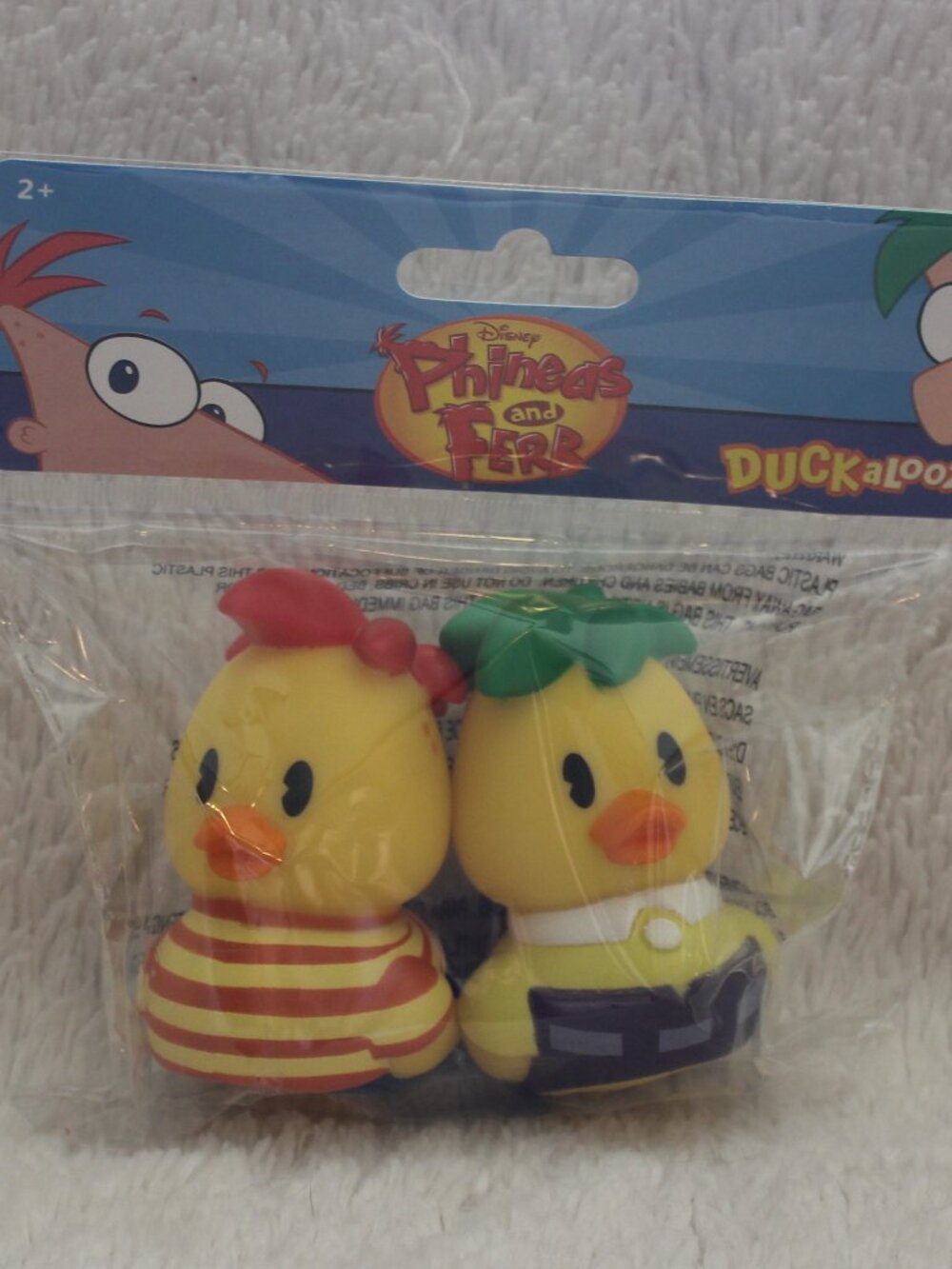 Disney Duckalooz Rubber Ducks Phineas & Ferb Set of 2
